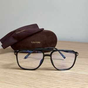 Tom Ford Black Eyewear with Case & Cloth